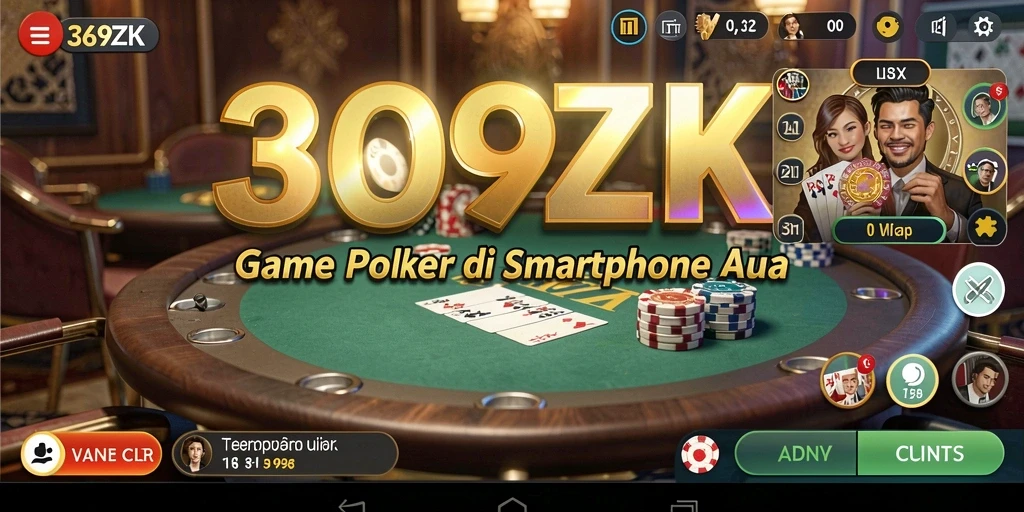 Tampilan gameplay seru saat bermain poker di 369ZK.