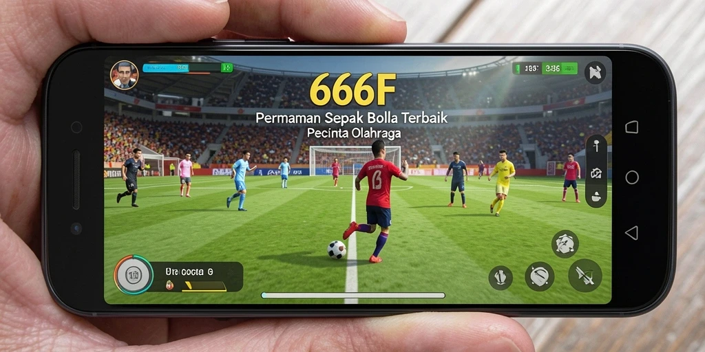 Screenshot gameplay 666F menampilkan aksi mendebarkan di lapangan hijau.