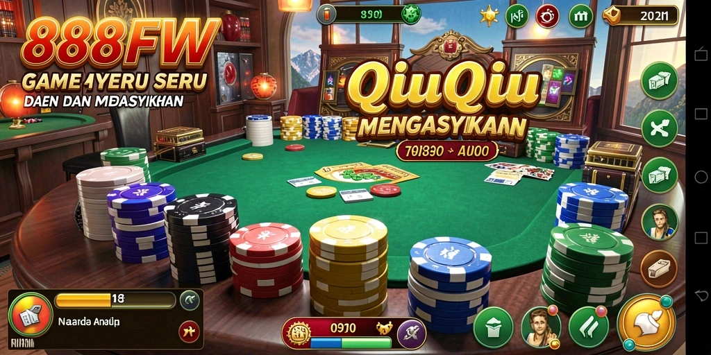 Tampilan seru dari gameplay QiuQiu di 888FW.