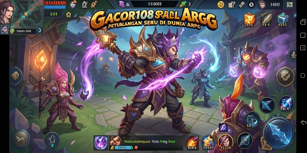 Tangkapan layar GACOR108 menampilkan aksi seru dalam pertarungan ARPG.