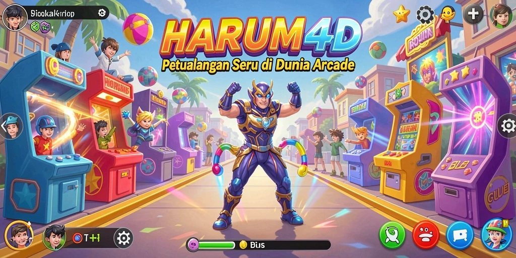 Tangkapan layar gameplay HARUM4D yang menarik dan penuh warna.
