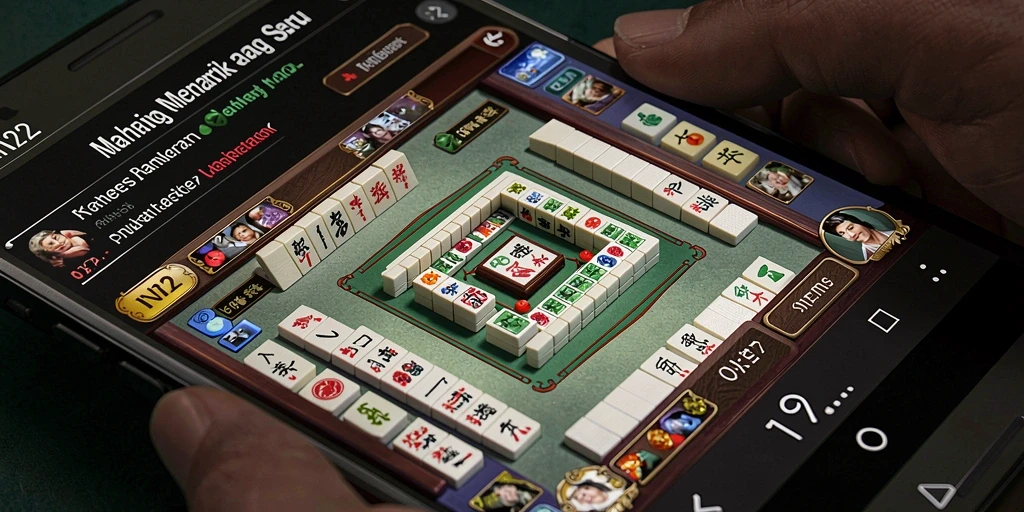 Tampilan gameplay seru dari IN22 dengan mahjong yang menantang.