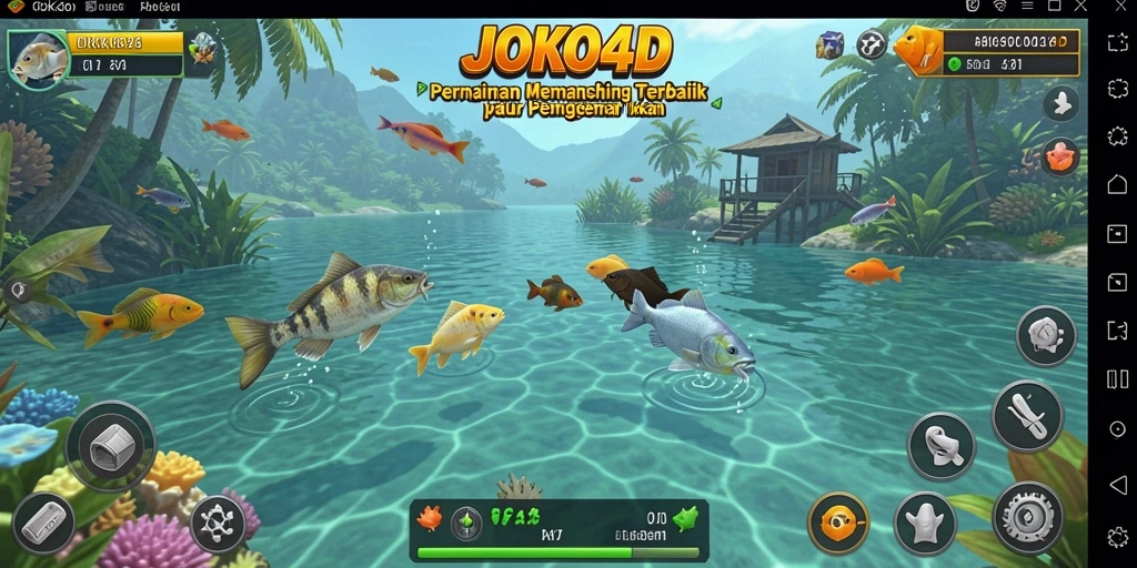 Tampilan gameplay yang memukau dalam JOKO4D saat memancing.