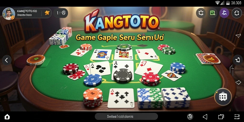 Gameplay seru KANGTOTO dengan pemain yang bersaing di meja Gaple.