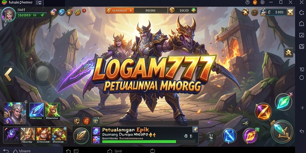 Tangkapan layar gameplay LOGAM777 menunjukkan aksi seru petualangan MMORPG.