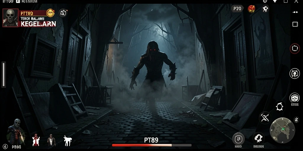 Tampilan gameplay PT89 yang menegangkan dan menyeramkan.