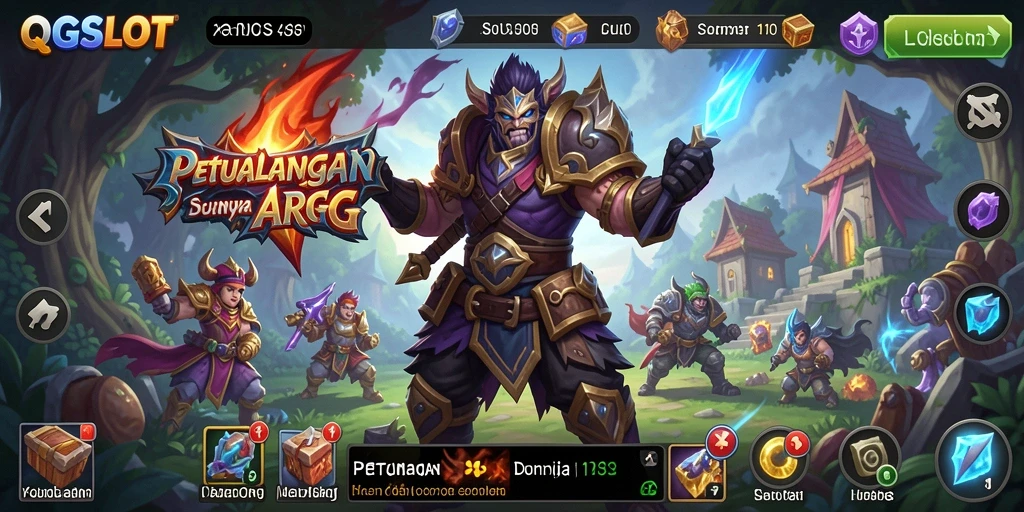Tampilan gameplay ARPG yang menegangkan di QQSLOT.