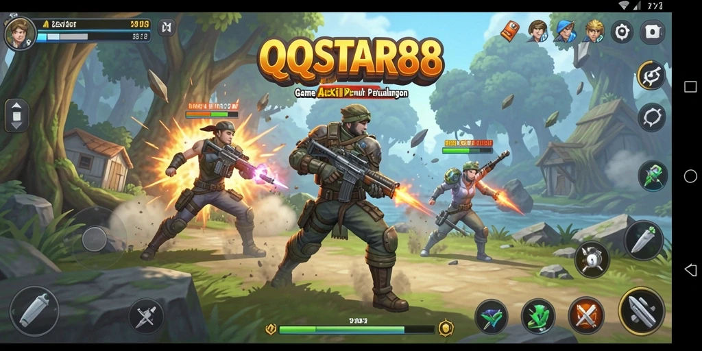 Tampilan gameplay QQSTAR88 yang mendebarkan dan penuh aksi.