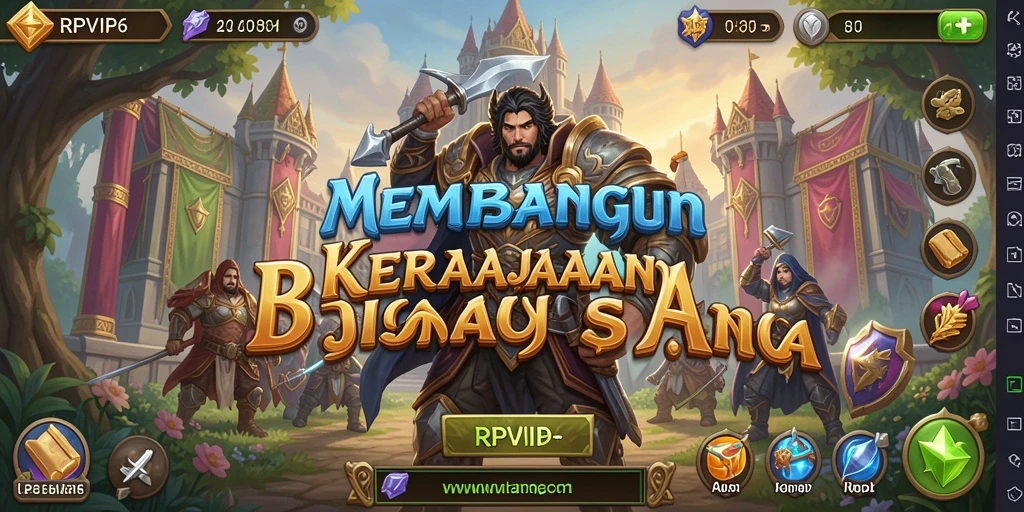 Screenshot gameplay RPVIP6 yang menampilkan bangunan dan pelanggan.
