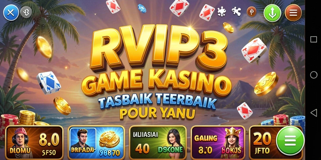 Screenshot menunjukkan gameplay seru dari berbagai permainan kasino.