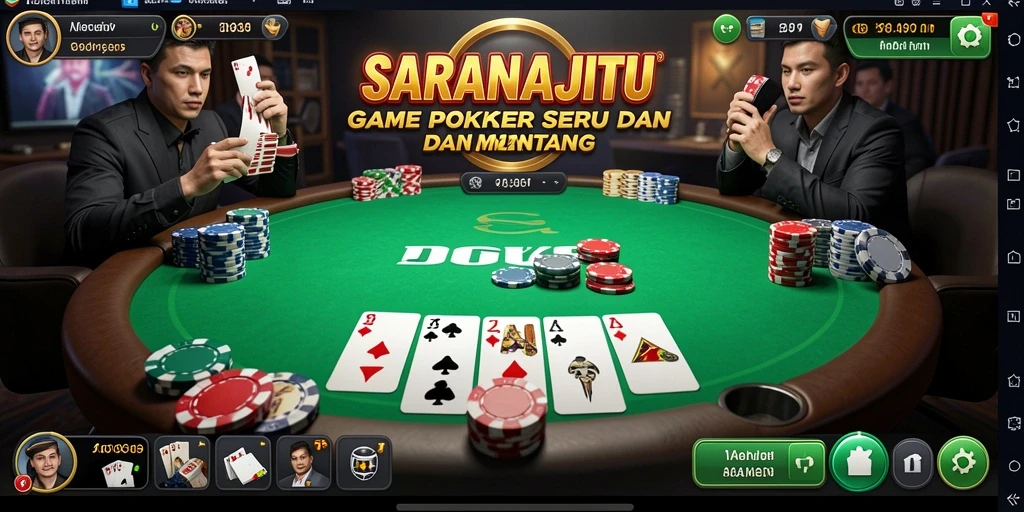 Gameplay seru dalam aplikasi poker SARANAJITU.