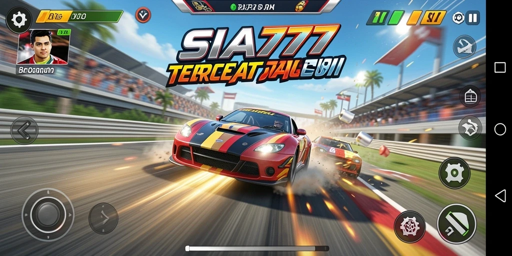 Tampilan gameplay balapan yang mendebarkan di SIA777.