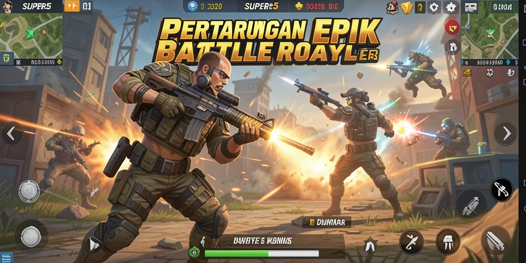 Gameplay seru dalam dunia pertarungan Battle Royale.