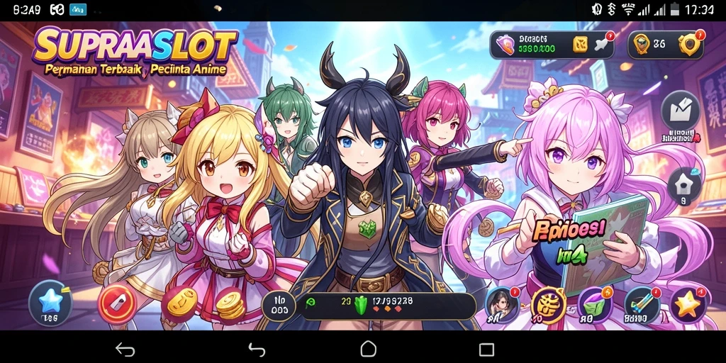 Tampilan menarik dari gameplay Anime SUPRASLOT yang mendebarkan.
