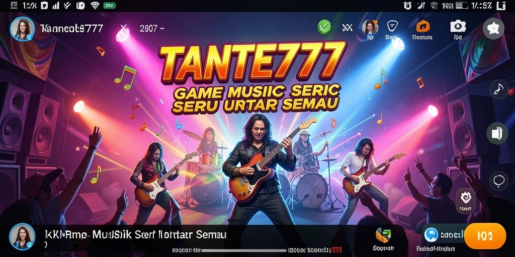Screenshot TANTE777 menampilkan gameplay musik yang interaktif dan menyenangkan.