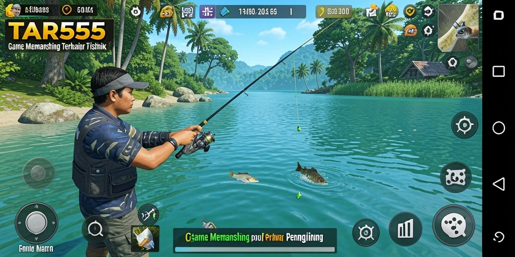Tangkapan ikan yang menarik dalam gameplay TAR555.