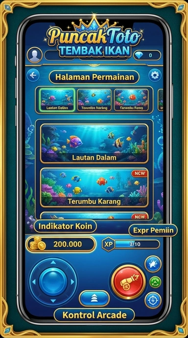 Tampilan antarmuka pengguna Puncaktoto yang memudahkan navigasi.